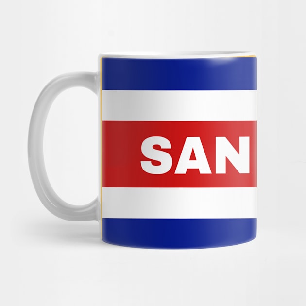 San José City in Costa Rican Flag Colors by aybe7elf